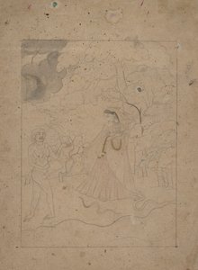Abhisarika Nayika héroïne bravant la nuit - Unbekannt