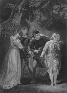 Acte V Scène iv de Les Deux Gentilshommes de Vérone, XIXe siècle
