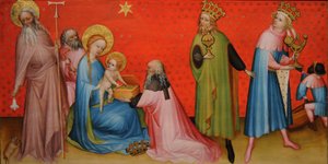 Adoration des Mages avec Saint Antoine Abbé, vers 1400 - Unbekannt