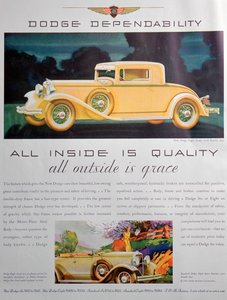 Publicité pour les voitures Dodge, 1931 - Unbekannt