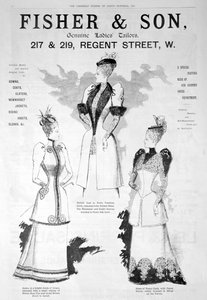 Publicité pour Fisher and Son, mode féminine, 1891 - Unbekannt