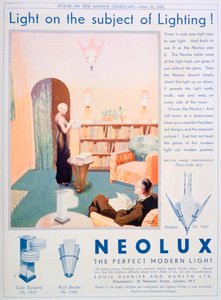 Publicité pour les luminaires Neolux, 1931 - Unbekannt