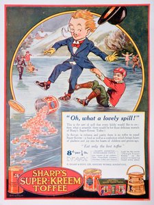 Publicité pour Sharps Super-Kreem Toffee, 1923 - Unbekannt