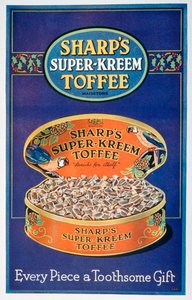 Publicité pour Sharps Super-Kreem Toffee, 1928