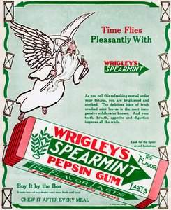 Publicité pour le chewing-gum Wrigley