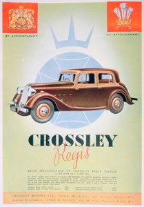 Publicité pour la voiture Crossley Regis, 1935 - Unbekannt