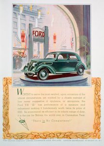 Publicité pour la voiture Ford V8 22, 1937 - Unbekannt