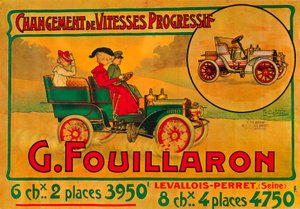 Publicité pour les voitures Fouillaron, vers 1900 - Unbekannt