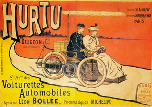 Publicité pour les voitures Hurtu, vers 1896 - Unbekannt