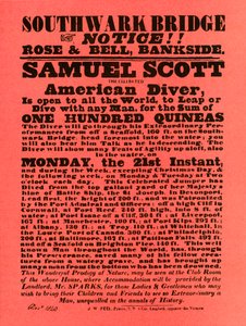 Publicité pour les spectacles de cascades de Samuel Scott - Unbekannt