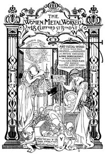 Publicité pour la compagnie des femmes métallurgistes à Londres, 1901