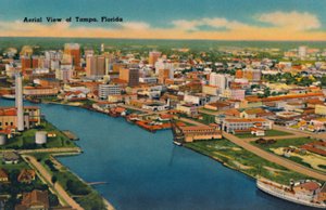 Vue aérienne de Tampa, Floride, vers les années 1940 - Unbekannt