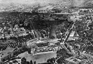 Vue aérienne du palais de Buckingham, Londres, 1926-1927