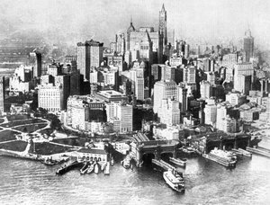 Vue aérienne du bas de New York, USA, 1926 - Unbekannt