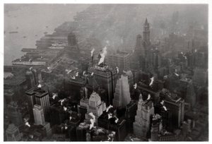 Vue aérienne de Manhattan, New York, USA, depuis un Zeppelin, 1928 1933 - Unbekannt