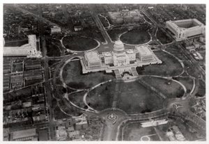 Vue aérienne du Capitole, Washington DC, USA, depuis un Zeppelin, 1928 - Unbekannt