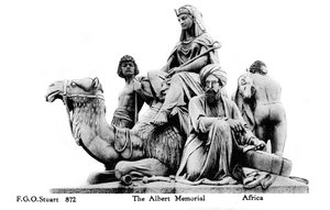 Afrique, le mémorial Albert, Londres, 20e siècle