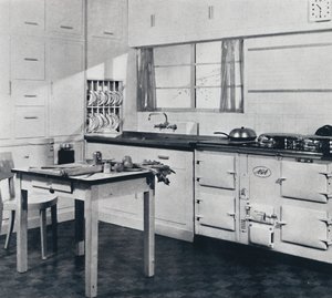 Aga Heat Ltd. Le modèle F Aga Cooker pour une grande maison fini en émail noir et crème - Unbekannt