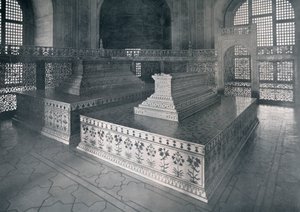 Agra, Tombeaux de Mumtaz-I-Mahal et Shahjehan dans le Taj, vers 1920