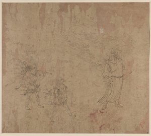 Album de thèmes taoïstes et bouddhistes : Procession de divinités taoïstes : Feuille 18, 1200s - Unbekannt