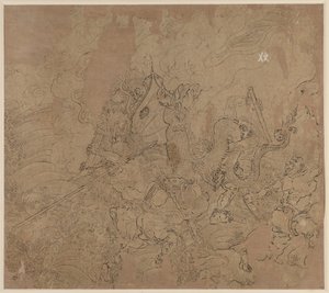 Album de thèmes taoïstes et bouddhistes : Recherche de la montagne : Feuille 49, 1200s