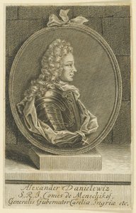 Alexandre Danilovich Menchikov, généralissime, prince du Saint-Empire romain germanique, 1705 - Unbekannt