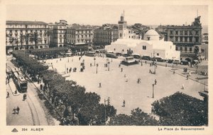 Alger - La Place du Gouvernement, vers 1900