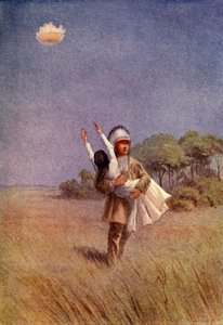 Algon ramène la jeune fille capturée à son lodge, 1914 - Unbekannt
