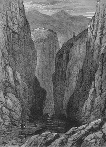 Ali Musjid et le col de Khyber, vers 1880