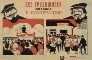 Tous les travailleurs aux coopératives!, 1929