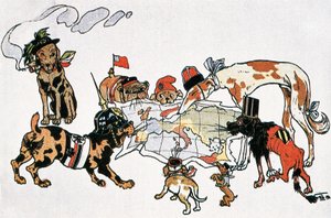 Caricature allégorique de la Première Guerre mondiale - Unbekannt