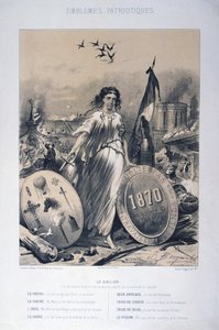 Allégorie des emblèmes patriotiques français, 1870