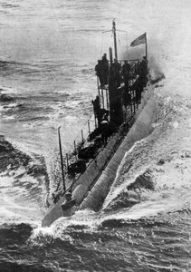 Sous-marin américain Préparation à pleine vitesse, Première Guerre mondiale, 1914-1918, vers 1920 - Unbekannt