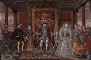 Allégorie de la succession Tudor : La famille de Henri VIII - Unbekannt