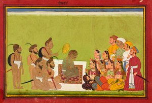 Une audience avec Rom Rishi, vers 1700-1725 - Unbekannt