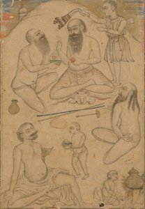 Un campement de yogis, vers 1660