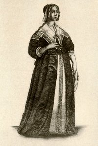 Une dame anglaise en robe de maison, 1640, 1937 - Unbekannt