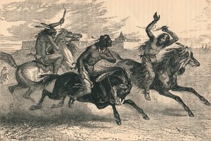 Une course de chevaux indienne, 19e siècle - Unbekannt