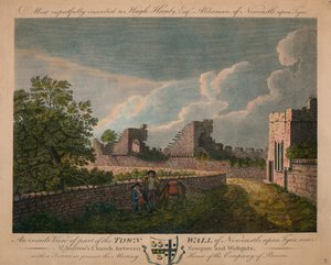 Vue intérieure du mur de la ville de Newcastle upon Tyne, vers 1760-90 - Unbekannt