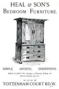 Une publicité pour les meubles de chambre Heal and Sons, 1898