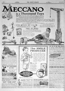 Une page publicitaire dans The Boys Realm, Noël 1921 - Unbekannt