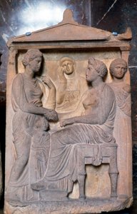 Relief grec antique montrant des amis se saluant - Unbekannt