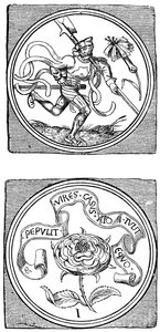 Anciennes cartes à jouer : Valet et As, 1833 - Unbekannt