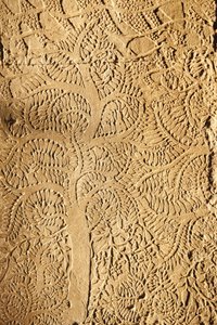Angkor Wat, Détail sculpté sur le mur. Arbre, Siem Reap, Cambodge - Unbekannt