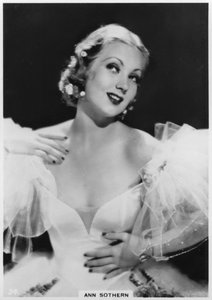 Ann Sothern, actrice américaine de cinéma et de télévision, vers 1938