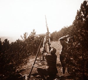 Mitrailleuse anti-aérienne, Alsace, France, c1914-c1918 - Unbekannt