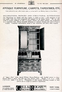 Meubles anciens, tapis, tapisseries, etc., 1921