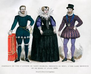 Antoine de Saint-Chamand, Seigneur de Mery, dame inconnue et Henri IV de France - Unbekannt