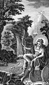 Apollon, dieu grec ancien de la musique, de la poésie, du tir à l