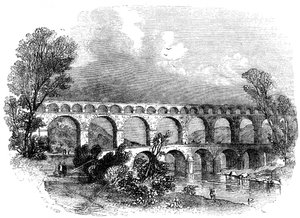 Aqueduc de Nîmes au Pont du Gard, France, 1886 - Unbekannt